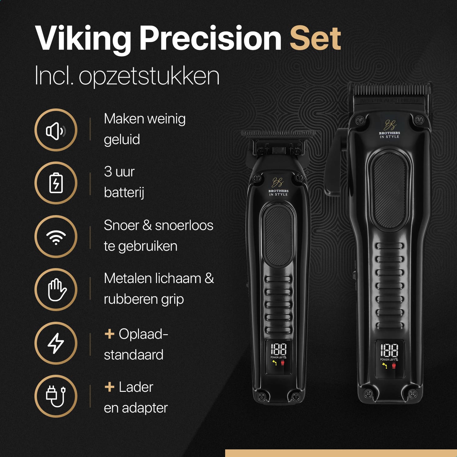 De specificaties van de tondeuse baardtrimmer set