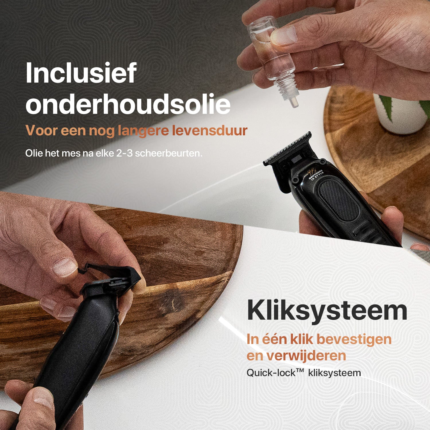 Draadloze baardtrimmer onderhoud