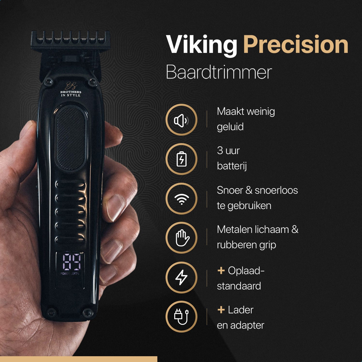 Draadloze baardtrimmer specificaties