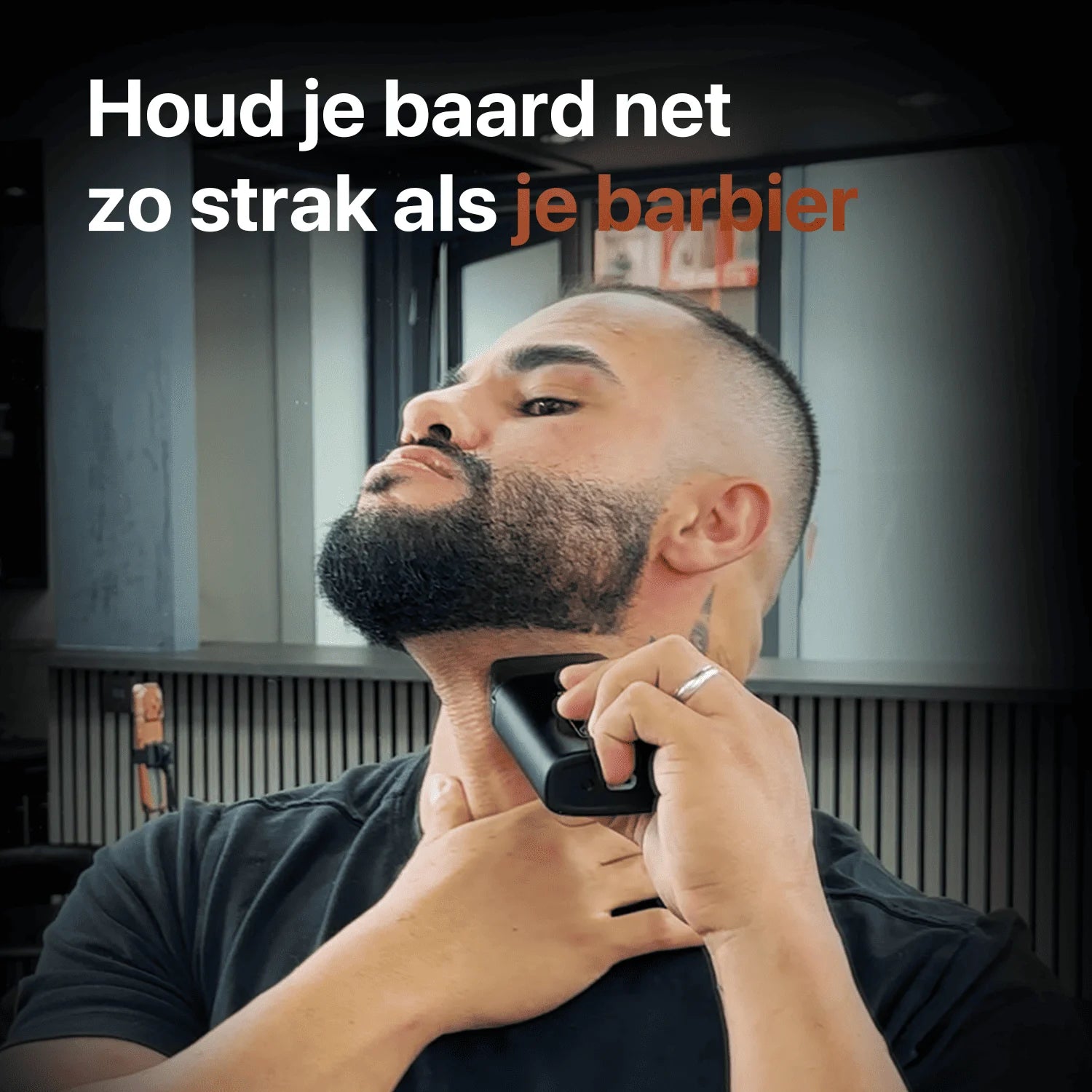 Men use the Foil Shaver to neatly finish their neckline.