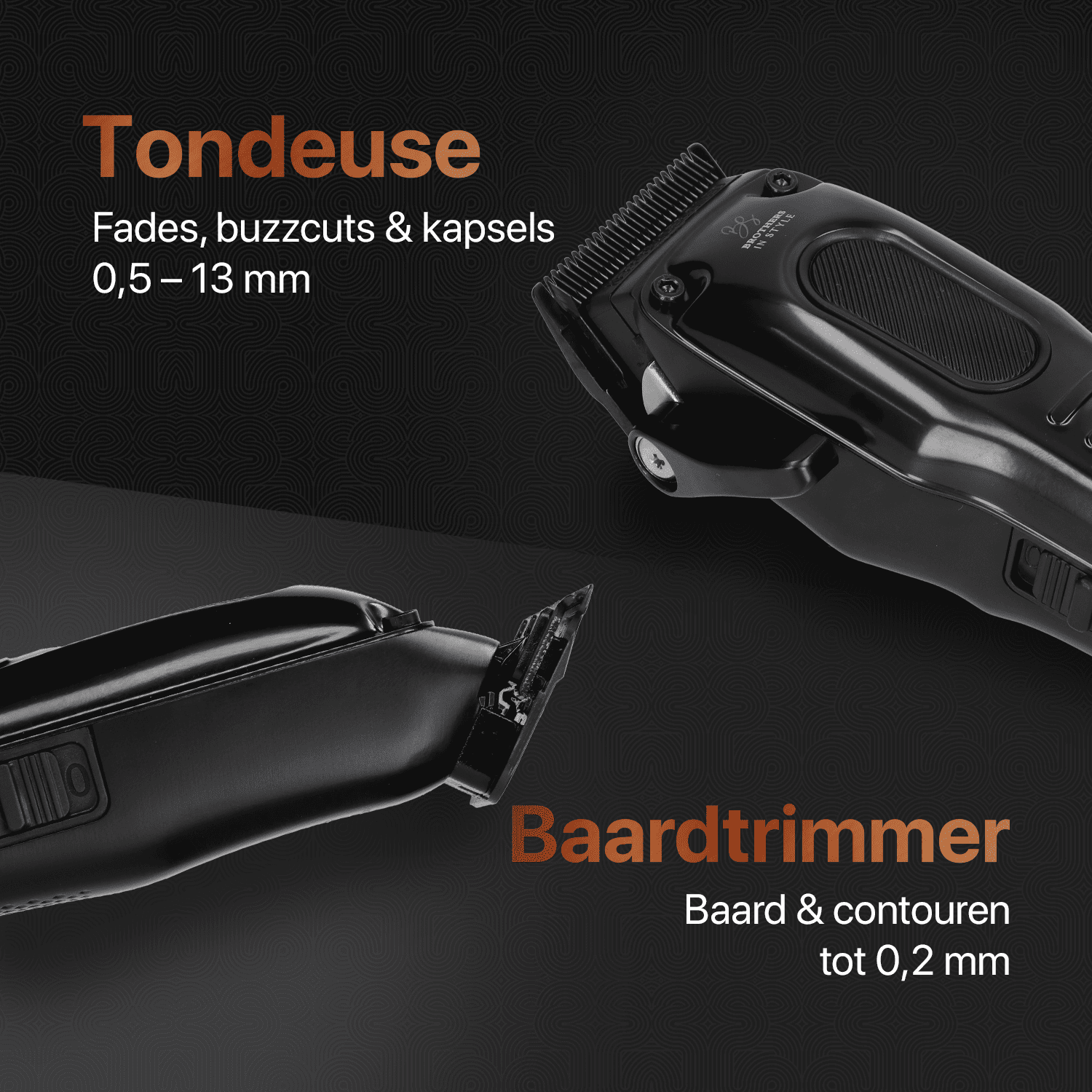 Haarschneide- und Barttrimmer mit sichtbaren Klingen für Haare und Konturen