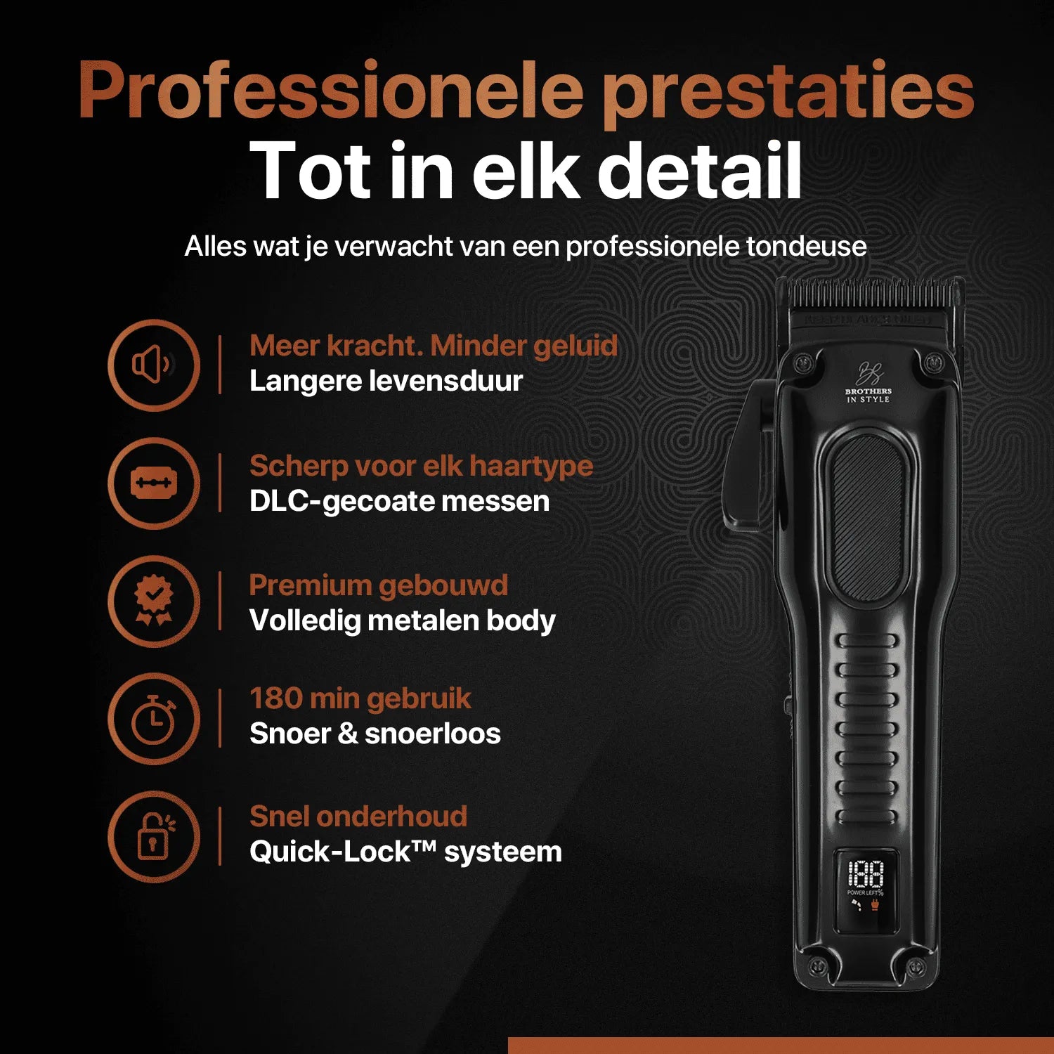 Viking Precision tondeuse met metalen body, display en professionele functies