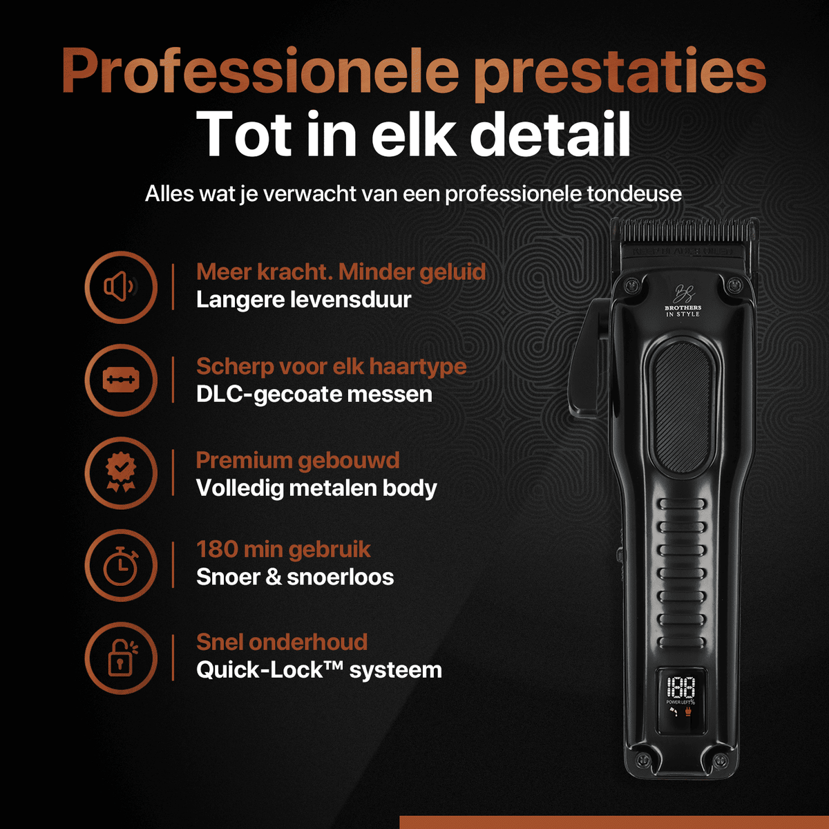 Viking Precision Haarschneider mit Metallgehäuse, Display und professionellen Funktionen