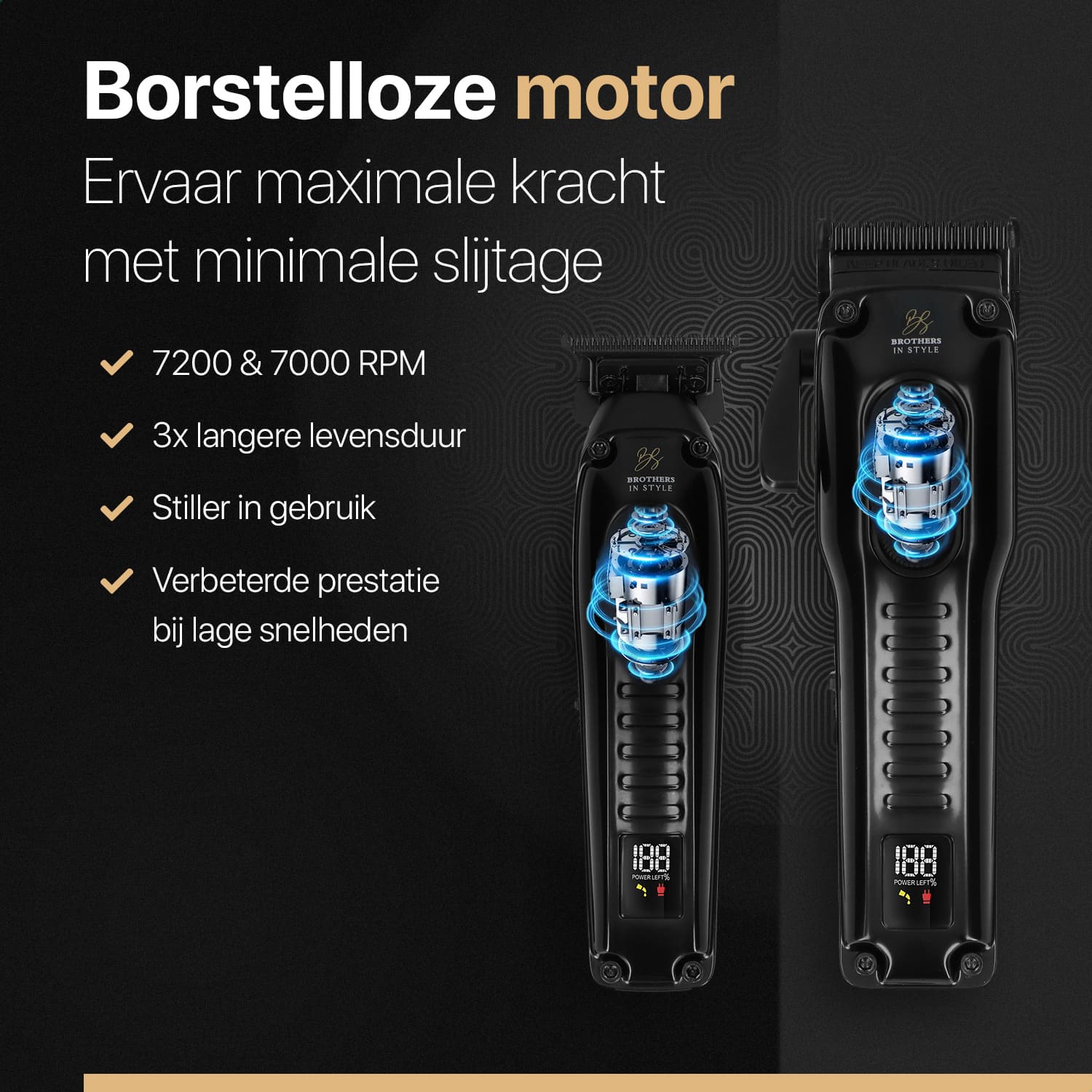 Borstelloze motor met maximale kracht en minimale slijtage