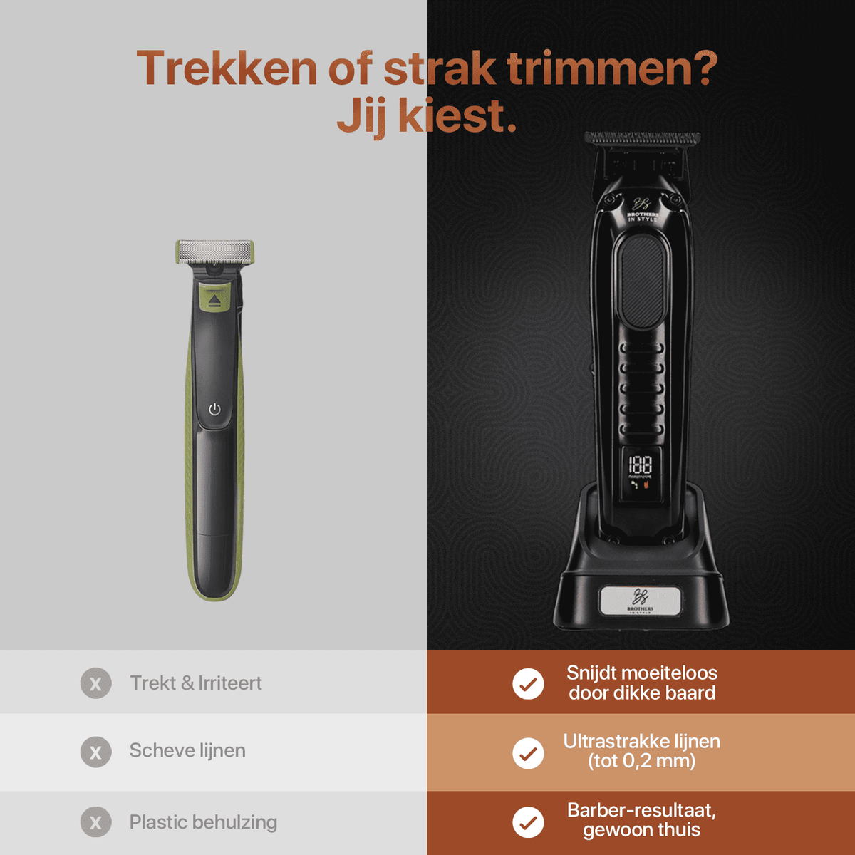Beard trimmers compared for sharp lines and 0.2 mm precision