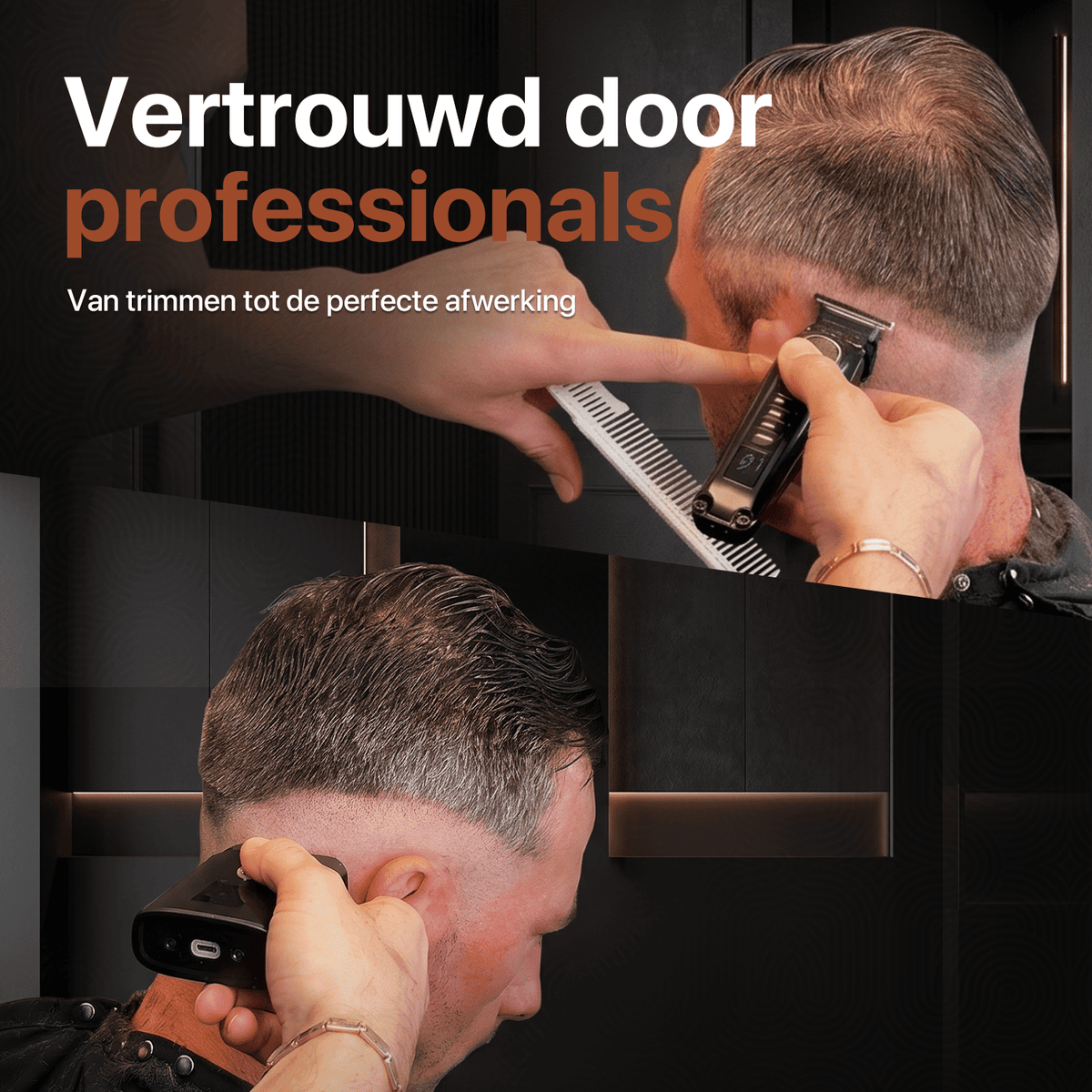 Beard trimmer and foil shaver for professional hairline detailing and finishing