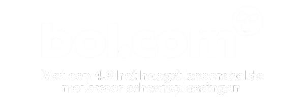 bol.com-logo met vermelding van een 4,9 beoordeling voor scheeroplossingen.