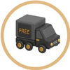 Bezorgwagen met gratis cadeau aanduiding voor Brothers in Style bestelling