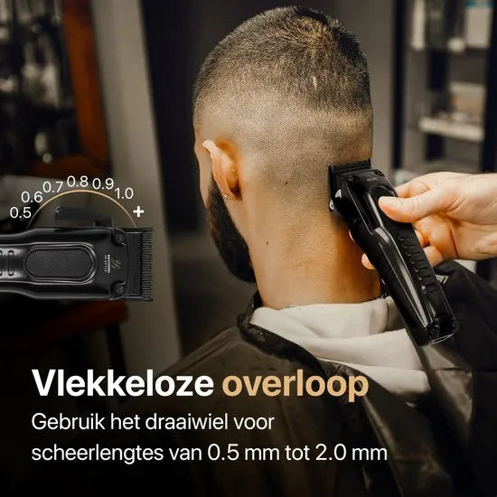 Viking Precision tondeuse maakt een strakke fade in de nek