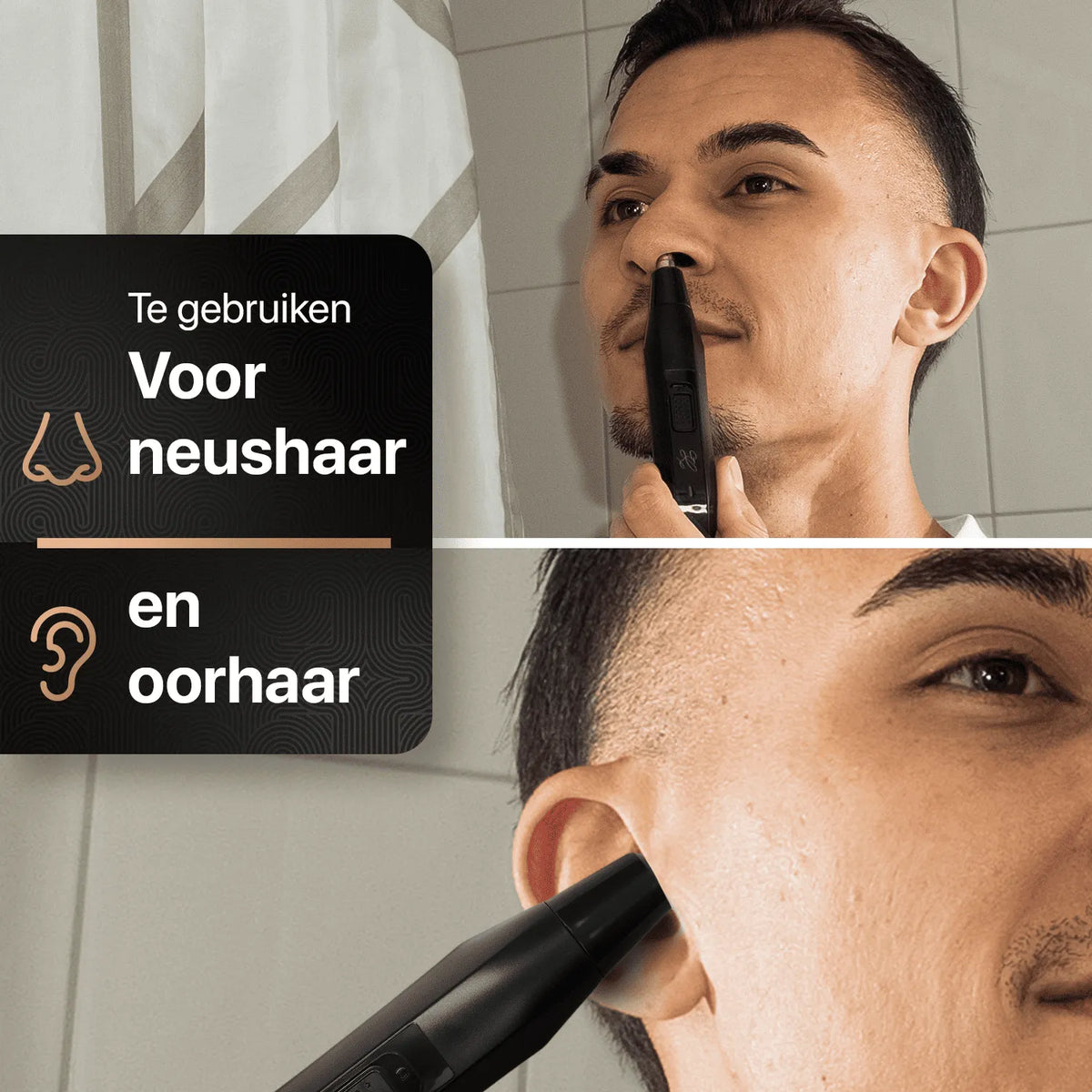 Neustrimmer voor het veilig trimmen van neus- en oorhaar