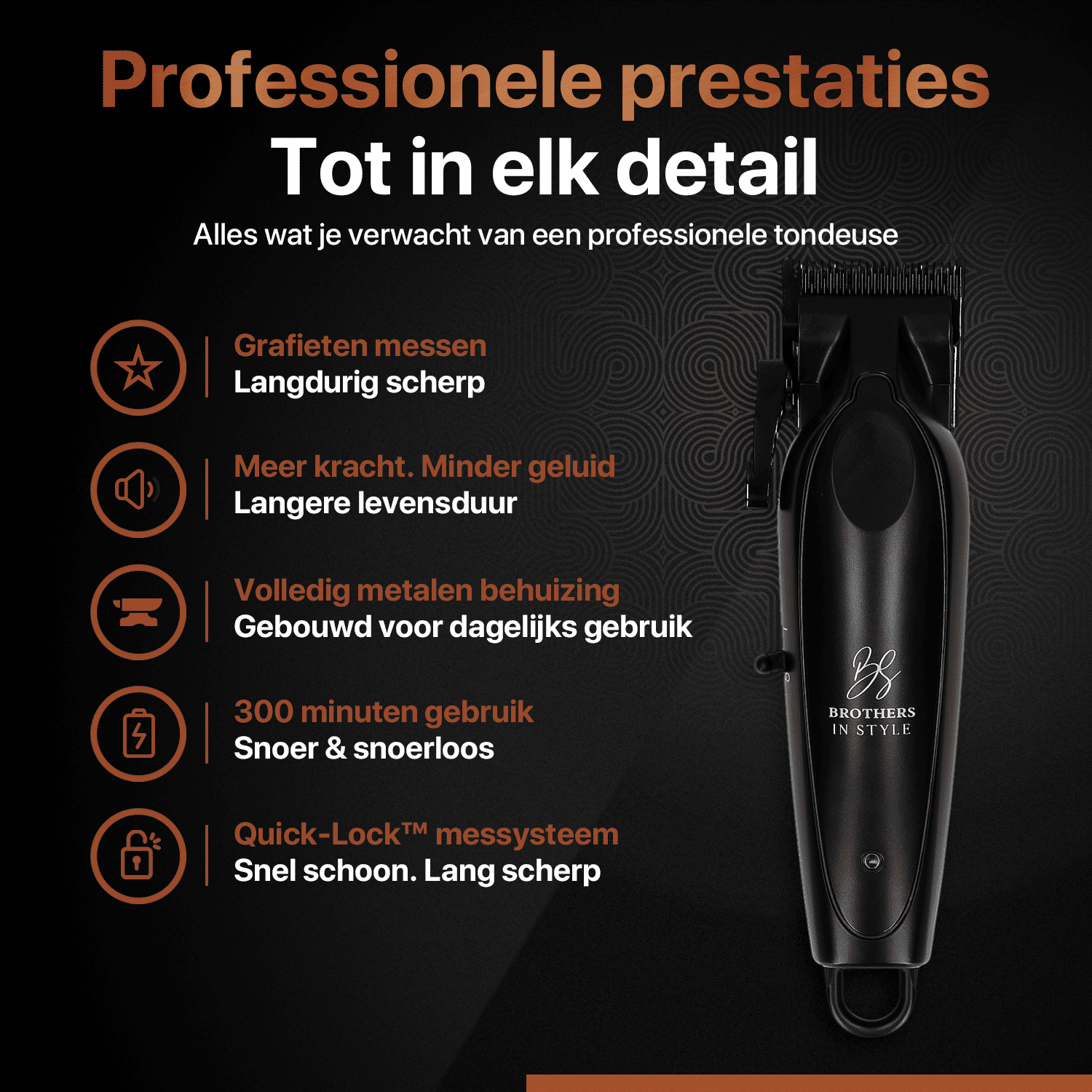 Viking Blade clipper with graphite blades and professional features.
