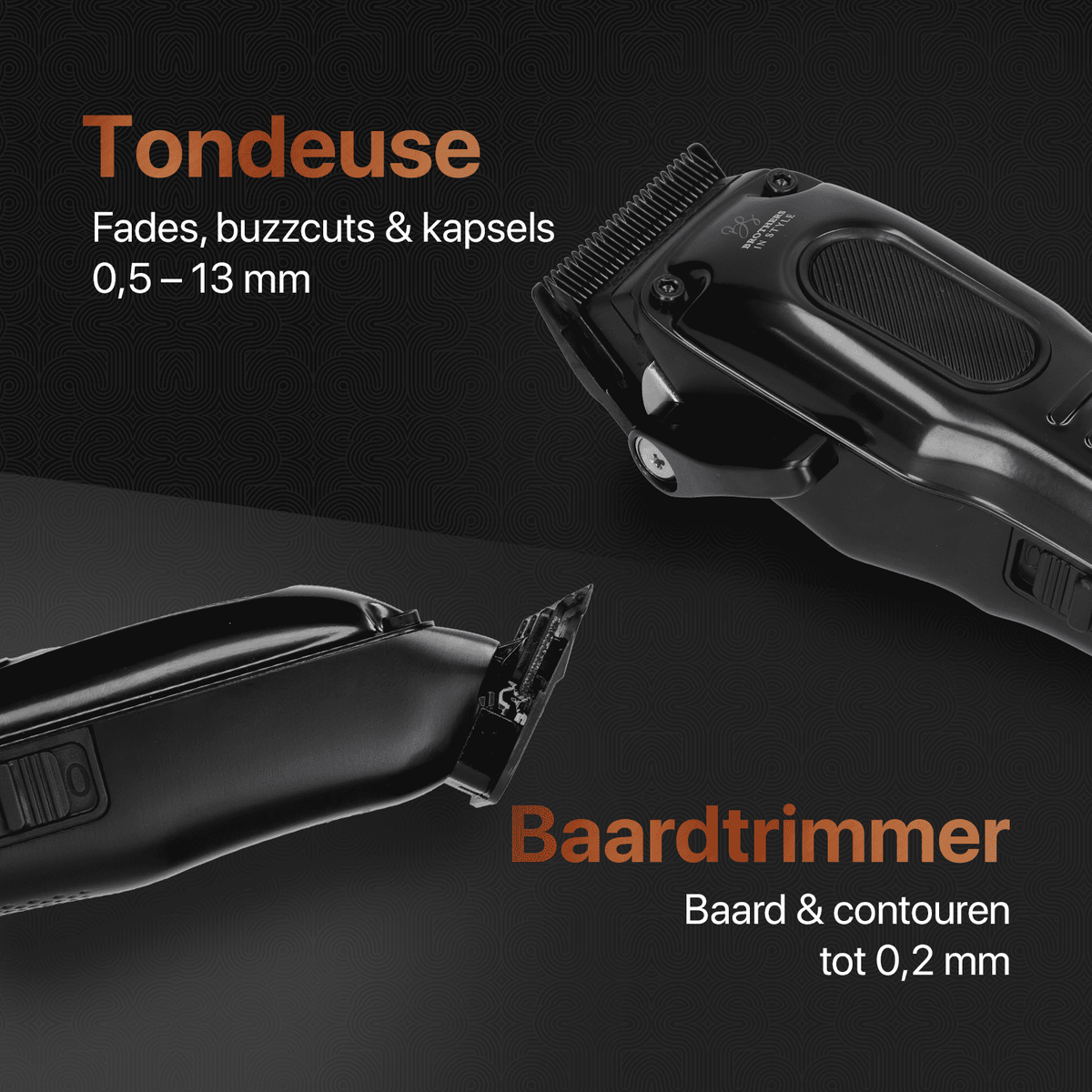 Haarschneide- und Barttrimmer mit sichtbaren Klingen für Haare und Konturen