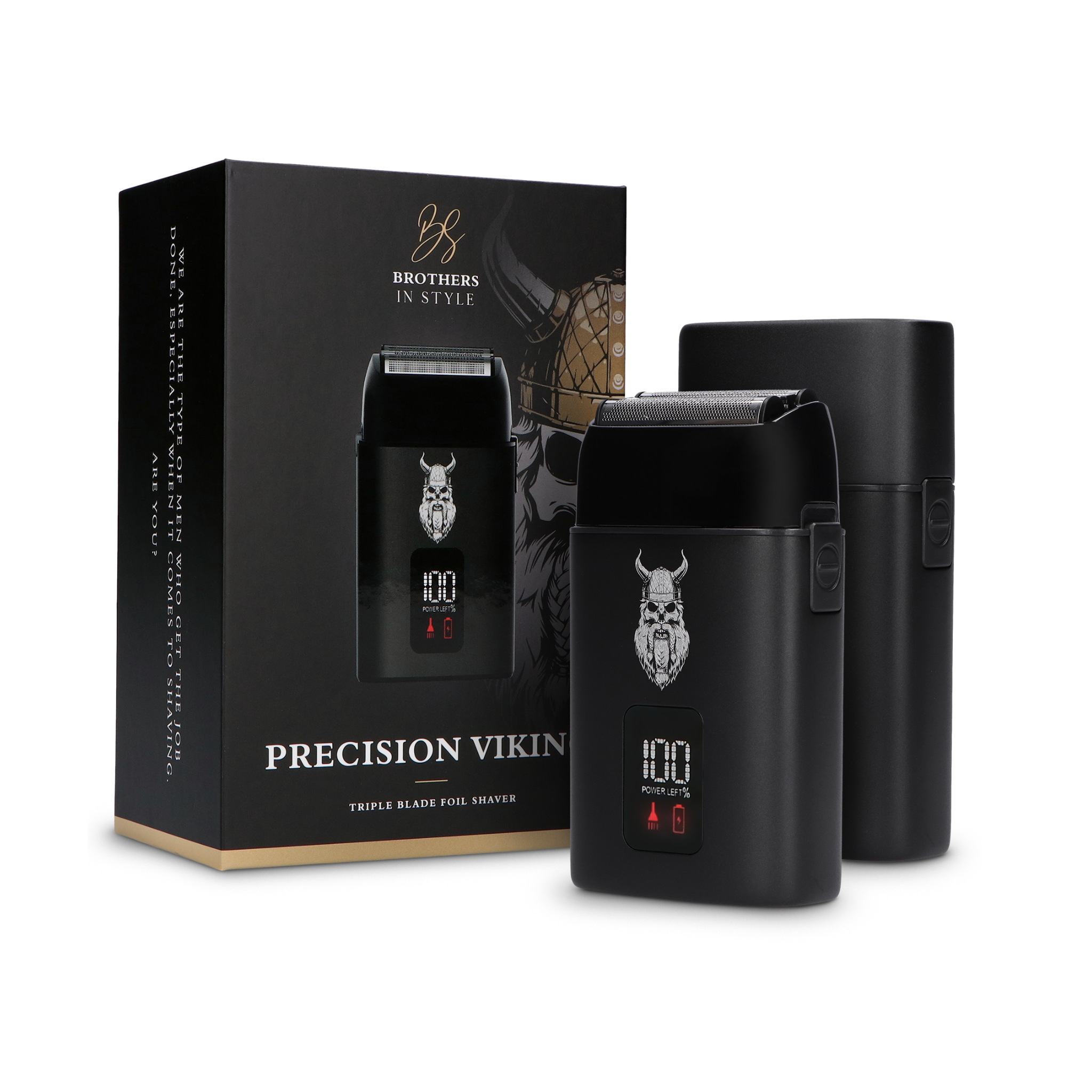 Brothers in Style Triple Blade Foil Shaver voor een gladde en strakke afwerking.